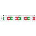 thumbnail image 4 of Beistle Club Pack of 12 Red White and Green Tissue Garland Party Decoration 12', 4 of 4