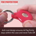 thumbnail image 2 of YUNOVA 4 Pack Shockproof Silicone AirTag Holder Keychain, Scratch Resistant Protective Case, Compatible with Apple AirTag, Anti-Lost Cover for Keys Pet Collar Bag, 2 of 10