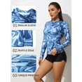 thumbnail image 2 of Charmo Women's Long Sleeve Rash Guard Tie Dye UV Protection Swim Shirt UPF 50, 2 of 6