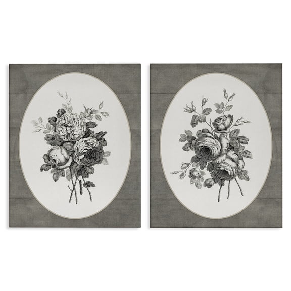 Stupell Industries Vintage Mixed Flower Bundles Floral Painting Wrapped Canvas Canvas Art Print Wall Art, 16 x 20, Set of 2