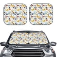 thumbnail image 2 of Balery 2 Piece Flowers Butterfly Car Windshield Sun Shade|Foldable Front Windshield Shade for Car Front Window for Most Sedans SUV Truck-Small, 2 of 7