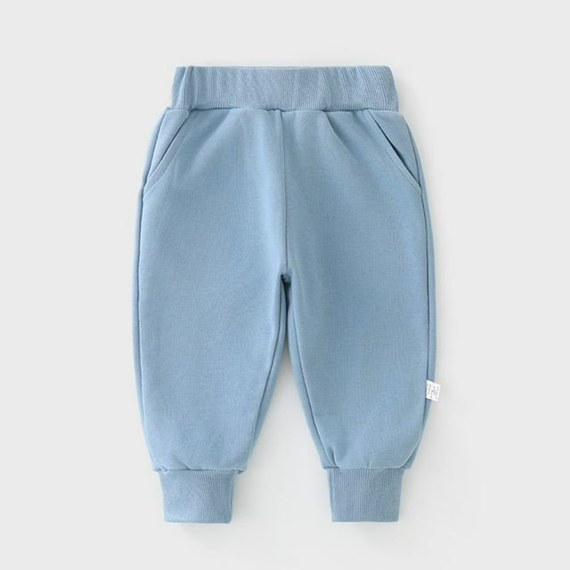 Boys Pants Baby Sweatpants Spring And Autumn Children's Sports Pants Baby Girls Spring Spring Clothes Footed Infant Trousers Blue