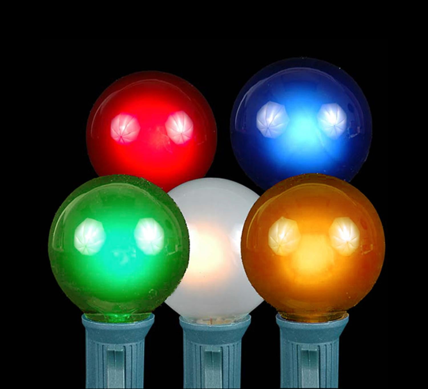 75 C9 Multicolor Opaque//Solid Color Bulbs Indoor//Outdoor Christmas Bulbs
