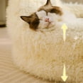 thumbnail image 3 of Lit Rond pour Chien et Chat, Lit pour Chiot en Coton PP, Lit Beigne pour Chien, Lit Moelleux pour Chaton, 3 of 7