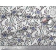 thumbnail image 3 of Soimoi Rayon Crepe Fabric Leaves & Floral Block Printed Craft Fabric by The Yard 46 Inch Wide, 3 of 3