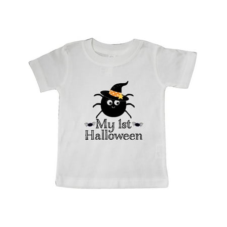 

Inktastic My 1st Halloween Witch Spider Gift Baby Girl T-Shirt