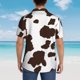 thumbnail image 4 of Fotbe Brown Cow Camisa Hawaiana para Hombre Unisex – Camisa Casual de Verano con Botones de Manga Corta de Algodón y Lino,3X-Large, 4 of 7