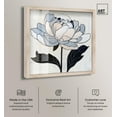 thumbnail image 2 of Gray Scale Flower I Shadowbox Print Elegant Floral Decor by Art Remedy, Blonde Frame, 24 x 24, 2 of 7