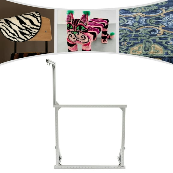 Aluminum Alloy Tufting Frame for DIY Rug Making, Adjustable and Easy to Assemble with G-clamps, Ideal for Beginners and s