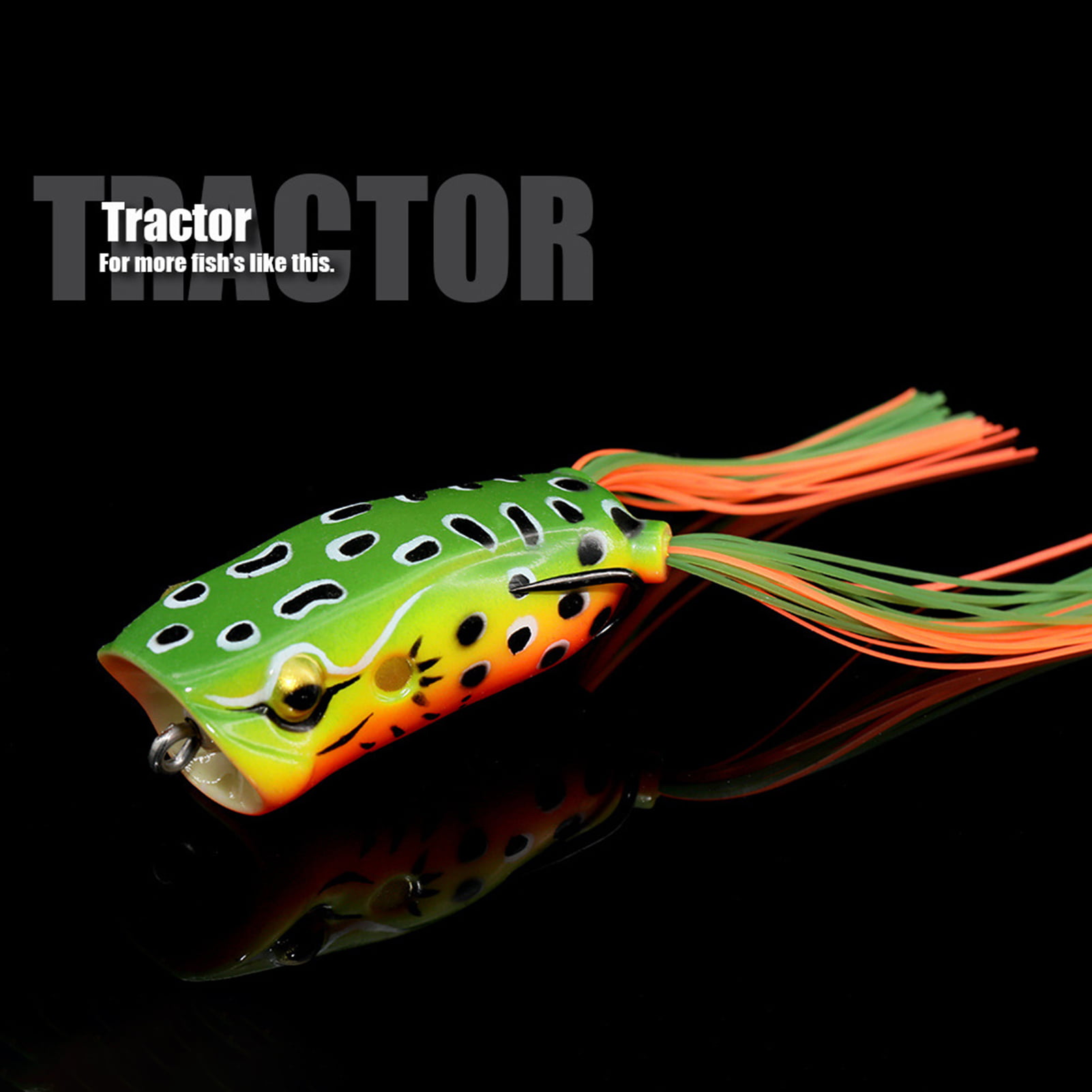DOITPE Floating Weedless Lure Frog Baits with Double Sharp Hooks Hard Baits  Simulation Frog Snake Head Lure in Freshwater and Saltwater (Color F)  (Color: Color F)