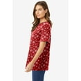 thumbnail image 3 of Woman Within Plus Size Perfect Printed Short-Sleeve Crewneck Tee, 3 of 5