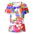 thumbnail image 4 of Fiudx Ofertas Del Día Blusas y Blusas con Cuello En V de Manga Corta para Mujer, Informales, a La Moda, Primavera y Verano, 4 of 4