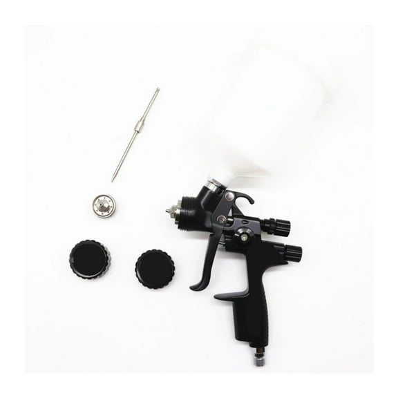 Feed Paint Spray Gun 1.3 and 1.7MM Nozzle with 600CC Paint Mixing Cup No Clean Tank