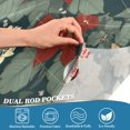 thumbnail image 3 of Yayeee Kitchen Curtains Tier Pair Light Filtering 27"x24" Rod Pocket Short Cafe Window Panel, Christmas Blooms, 3 of 7