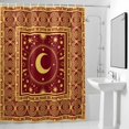 thumbnail image 3 of Shower Curtain for Bathroom Vintage Yellow Moon Star Waterproof Bath Curtains Shower Curtains with Hooks,Boho Traditional Style Bathroom Curtain Privacy Drapes for Bathtubs Toilet 36x72in, 3 of 9