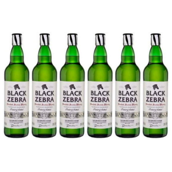 Pack de 6 Whisky Black Zebra 750 ml Zebra