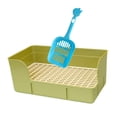 thumbnail image 4 of Bunblic Rabbit Litter for Cage Bedpan Ferret Guinea Pig Potty Tray Corner Litter Pan Green, 4 of 8