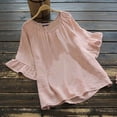 thumbnail image 2 of Moda Mujer Causal Blusa Sólida Camiseta de Manga Corta Verano Sweartshirt Tops Fridja  bn2109, 2 of 8