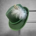 thumbnail image 6 of Fedora Hats for Men Decorative Trilby Hat Fashion Jazz Cap Costume Accessory Style 2 Green, 6 of 9