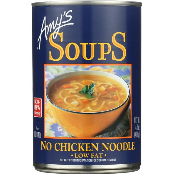 Pack of 12, Amy's No Chicken Noodle Soup, 14.1 oz