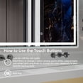 thumbnail image 3 of LED Lighted Bathroom Mirror - Wall Mounted Vanity Mirror with Front & Backlit, Anti-Fog, Dimmable 3-Color Touch, Memory, High CRI>90, IP54 Waterproof, Horizontal or Vertical Mount, Size: 20x28 inches, 3 of 7