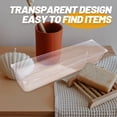 thumbnail image 4 of LOVEVER 2 Pcs Transparent Refrigerator Storage Box Plastic Drawers Clear Organizer Vanity Bathroom Organizers and Bins, 4 of 6