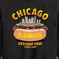 thumbnail image 3 of Instant Message - Chicago Hot Dog Skyline  - Toddler & Youth Crewneck Fleece Sweatshirt, 3 of 6