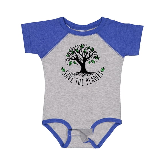 Inktastic Save the Planet Tree Design with Green Leaves Boys or Girls Baby Bodysuit