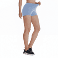 thumbnail image 2 of FEDTOSING High Waist Soft Yoga Shorts Blue Workout Booty Spandex Shorts for Women 3",up to Size 2XL, 2 of 7