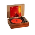 thumbnail image 1 of Reproductor de CD Retro Estilo Maleta con Altavoz Bluetooth Audiophile, Madera de Nogal, Recargable 3600mAh con Mando a Distancia, 1 of 5