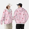 thumbnail image 6 of Fotbe Hand Drawn Strawberry Men's Women's UPF 50+ Sun Protection Jacket Hooded Cooling Shirt with Pockets Hiking Outdoor Performance-, 6 of 9