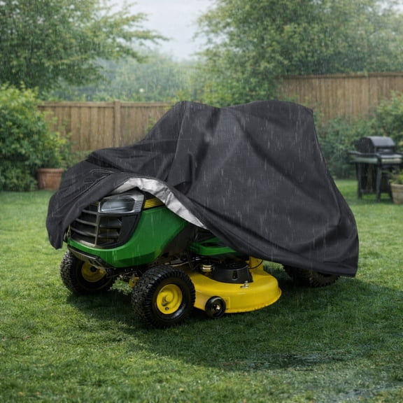 Lingsida Waterproof Heavy Duty Riding Lawn Mower Cover, Lawn Tractor Cover for Outdoor Storage Rain Snow UV Protection