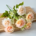 thumbnail image 5 of Nvzi ramo de flores artificiales de tacto real para decoración del hogar, oficina, boda (amarillo, 30 cm de largo), 5 of 5