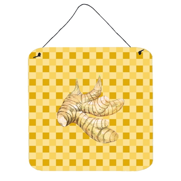 Carolines Treasures BB7201DS66 Galangal on Basketweave Wall or Door Hanging Prints 6x6 multicolor