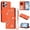 Orange, variant on Leather For Apple iPhone 17 Pro Max Case Double Layered Heart-shaped Flower Flip Wallet Leather Case, Card Holder Magnetic Closure Phone Cases Cover With Hand Strap,Green,For iPhone 17 Pro Max