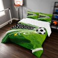 thumbnail image 2 of Manfei Sports Football Full Size Comforter Sets, Soccer Print Bedding Comforter Set, Green Multicolor Full Size Comforter Sets, Reversible 3-Piece 1 Comforter and 2 Pillowcases, 2 of 6