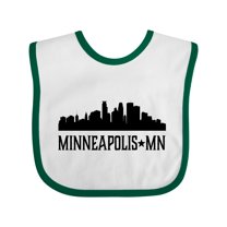 Inktastic Minneapolis Minnesota City Skyline Boys or Girls Baby Bib