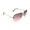 thumbnail image 4 of Oversized Gradient Lens Rimless Metal Frame Aviator Sunglasses, 4 of 25