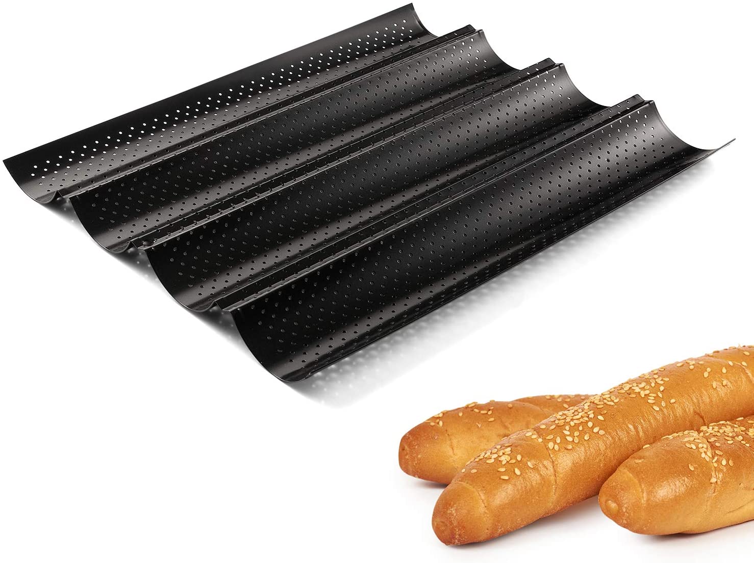 Perforated Baguette Baking Tray Non Stick French Stick Baking Molds Pan