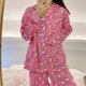 thumbnail image 3 of Pijama de Hello Kitty para mujer, ropa de dormir Kawaii, ropa de casa, pantalones de manga larga Y2k, traje de camisón, Otoño e Invierno, 3 of 4