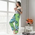 thumbnail image 5 of Salouo Motorcycle Riding Dinosaur Print Women's Pajama Pants Casual Loose Sweatpants PJs Flowy Pants Drawstring Palazzo for Women Wide Leg Pants Lounge Pajama -Small, 5 of 8
