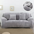 thumbnail image 7 of Velvet Plush L Shaped Sofa Cover for Living Room Elastic Furniture Couch Slipcover Chaise Longue Corner Sofa Cover Stretch, 7 of 7