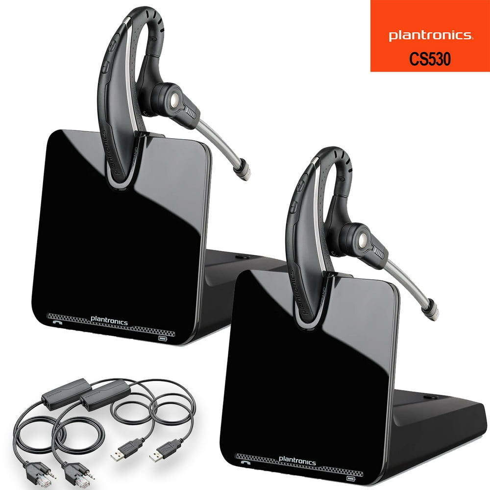 Plantronics CS530 Wireless Headset System + APU72 Hook Switch Cable