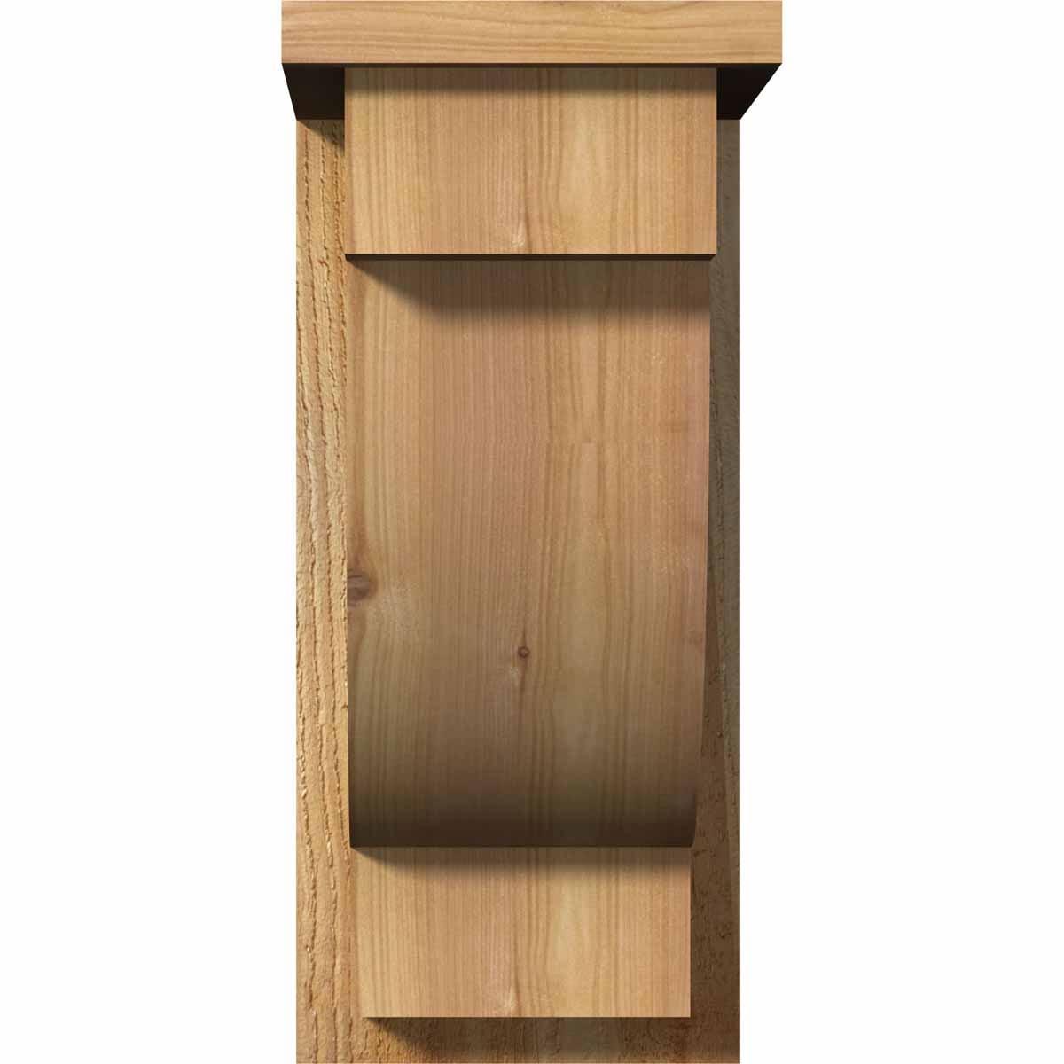8"W x 14"D x 18"H Alpine Rough Sawn Corbel w/Backplate, Western Red Cedar