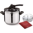 thumbnail image 1 of Lagostina Pressure Cooker, Stainless Steel, Steamer Basket, Recipe Book, Induction Safe, Silver, 1 of 8