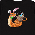thumbnail image 4 of Inktastic Easter Cute Snake with Basket and Bunny Ears Boys or Girls Long Sleeve Toddler T-Shirt, 4 of 5