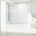 thumbnail image 6 of VIGO Hamilton 56 in. to 60 in. W&nbsp;x 68 in. H Aerodynamic Frameless Sliding Tub Door in Stainless Steel with Clear Glass-VG6049STCL6068, 6 of 9
