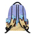 thumbnail image 2 of FUIALDOLG Ice Cream Cartoon Baseball Multi-pocket Bookbag with Ultra-Soft, Lightweight Multi Pocket 17 Inch School Bags for Travel Elementary, 2 of 7