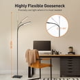 thumbnail image 4 of TaoTronics LED Floor Lamp, 4 Brightness Levels & 4 Colors Dimmable Floor Lamp Modern Standing Light Adjustable Gooseneck Task Lighting for Reading Living Room Bedroom Office Piano (Black), 4 of 8