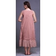 thumbnail image 4 of Bimba Robe de Nuit Mi-Mollet Colorée à Pois Saumon Rose Pâle pour Femmes en Coton Imprimé Sans Manches Maxi Robe XX-Grand, 4 of 6